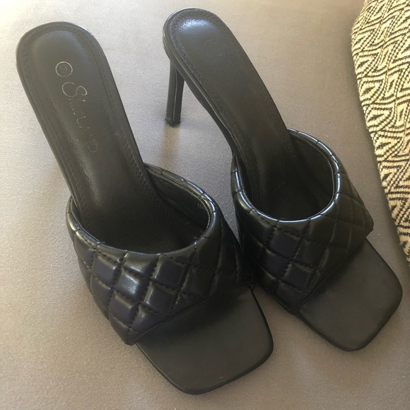 shoe land Shoes - Shoe land women sz 9 heel sandals black square toe